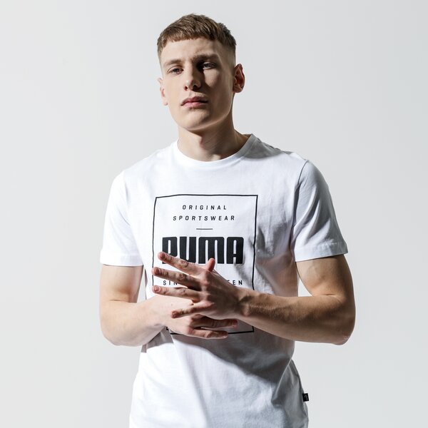 Мъжка тениска PUMA ТЕНИСКА SS BOX PUMA 85407602 цвят бял