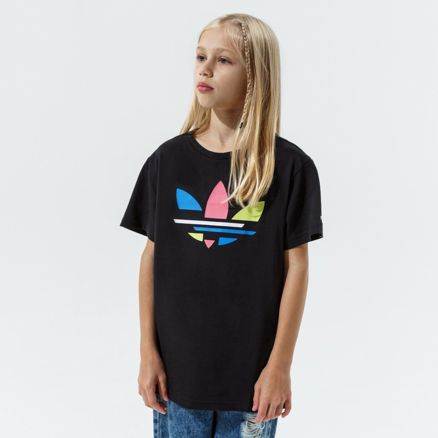 Детска тениска ADIDAS ТЕНИСКА TEE GIRL h32346 цвят черен