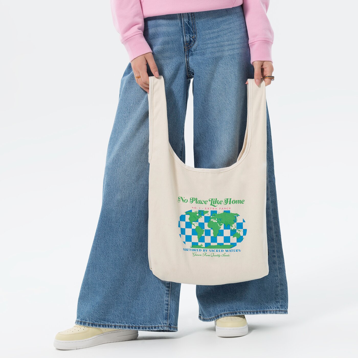 Дамски сак VANS ЧАНТА ECO POSITIVITY TOTE vn0a5li57vj1 цвят бежов