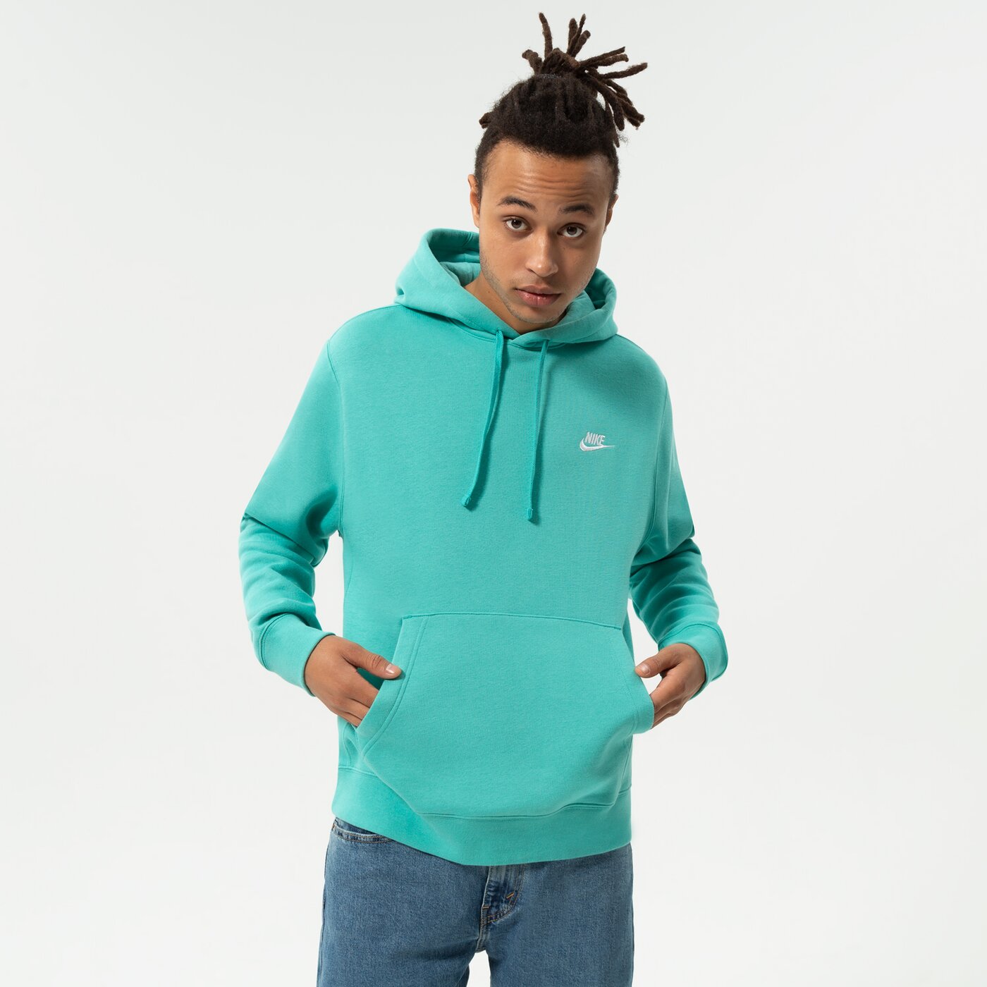 Мъжки суичър NIKE СУИТЧЪР С КАЧУЛКА SPORTSWEAR CLUB FLEECE bv2654-392 цвят син