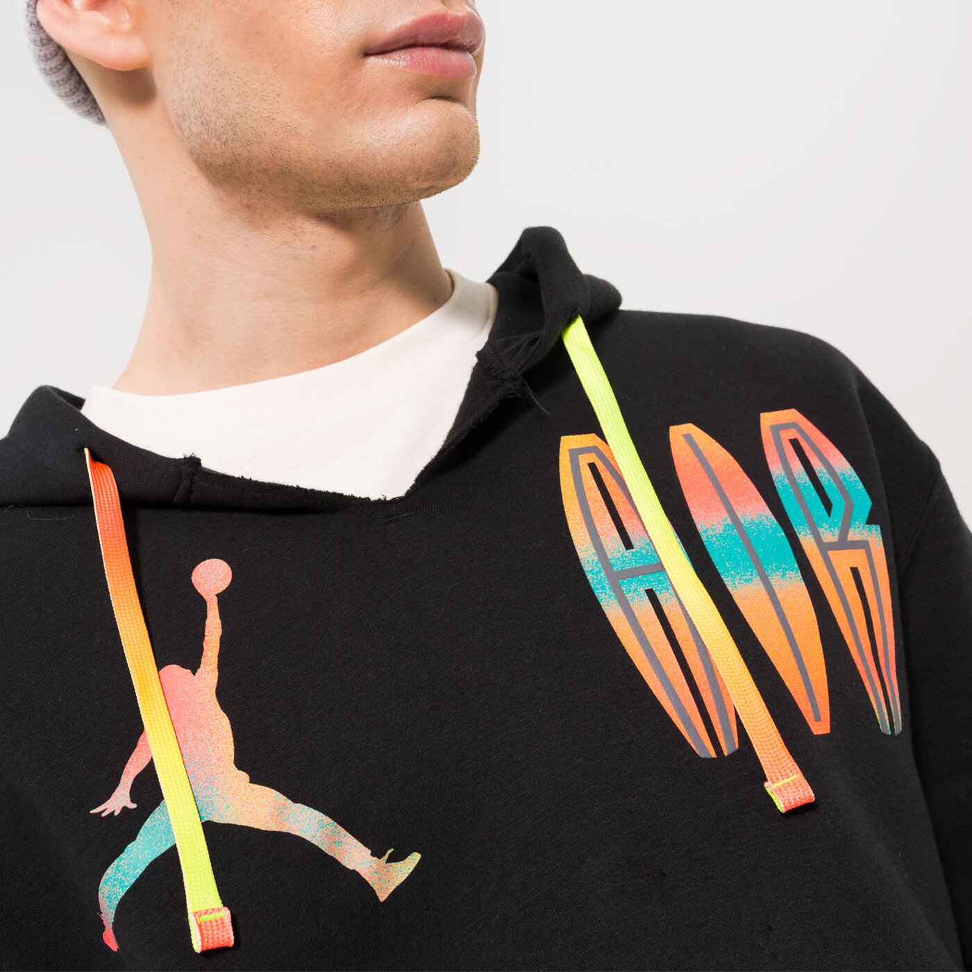 Мъжки суичър JORDAN СУИТЧЪР С КАЧУЛКА M J FLT MVP STMT FLC PO dq8019-010 цвят черен