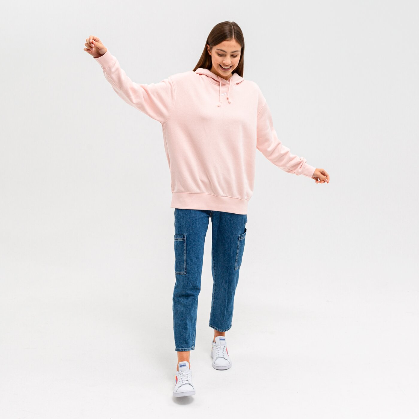 Дамски суичър NIKE СУИТЧЪР С КАЧУЛКА W NSW ESSNTL FLC HOODIE CLCTN dj7668-864 цвят бежов