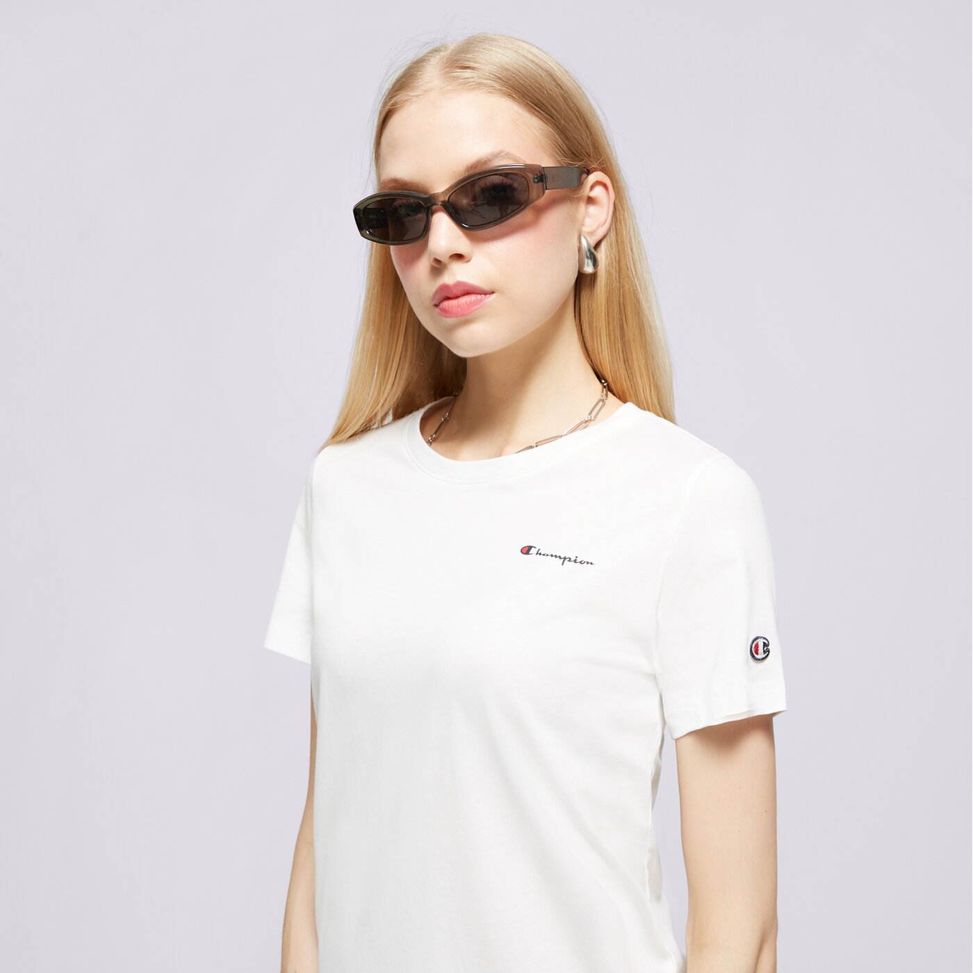 Дамска тениска CHAMPION ТЕНИСКА CREWNECK ТЕНИСКА 117367ww001 цвят бял