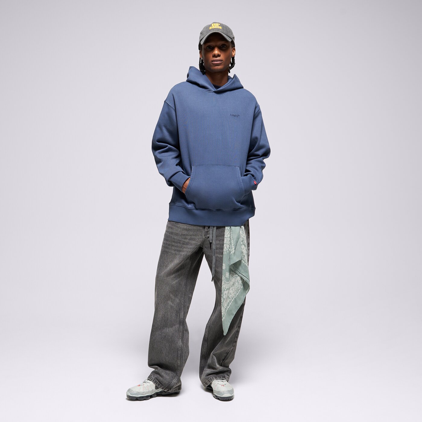 Мъжки суичър LEVI'S СУИТЧЪР С КАЧУЛКА   THE AUTHENTIC HOODIE BLUES a8435-0020 цвят син