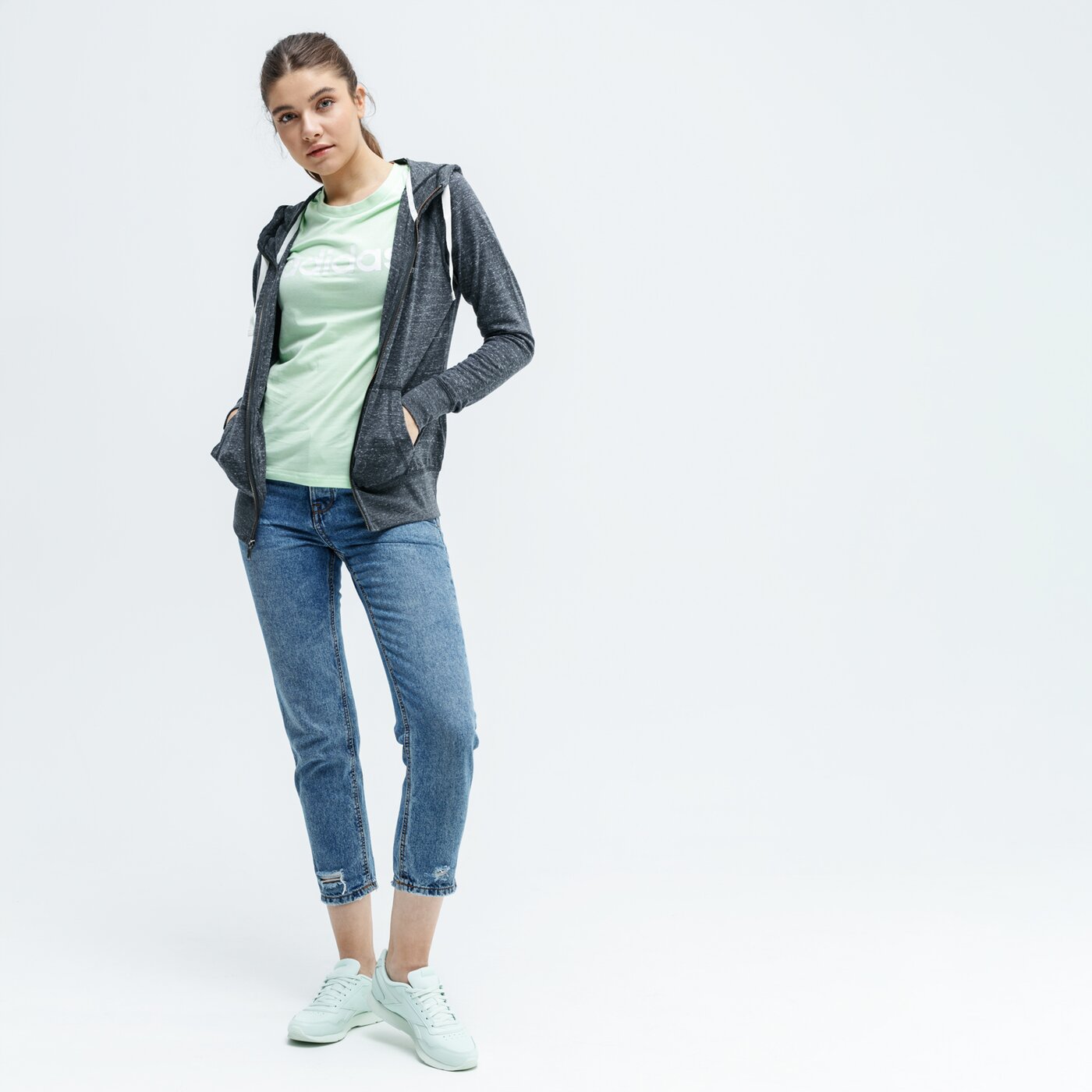 Дамски суичър NIKE СУИТЧЪР W NSW GYM VNTG HOODIE FZ 883729060 цвят тъмносин