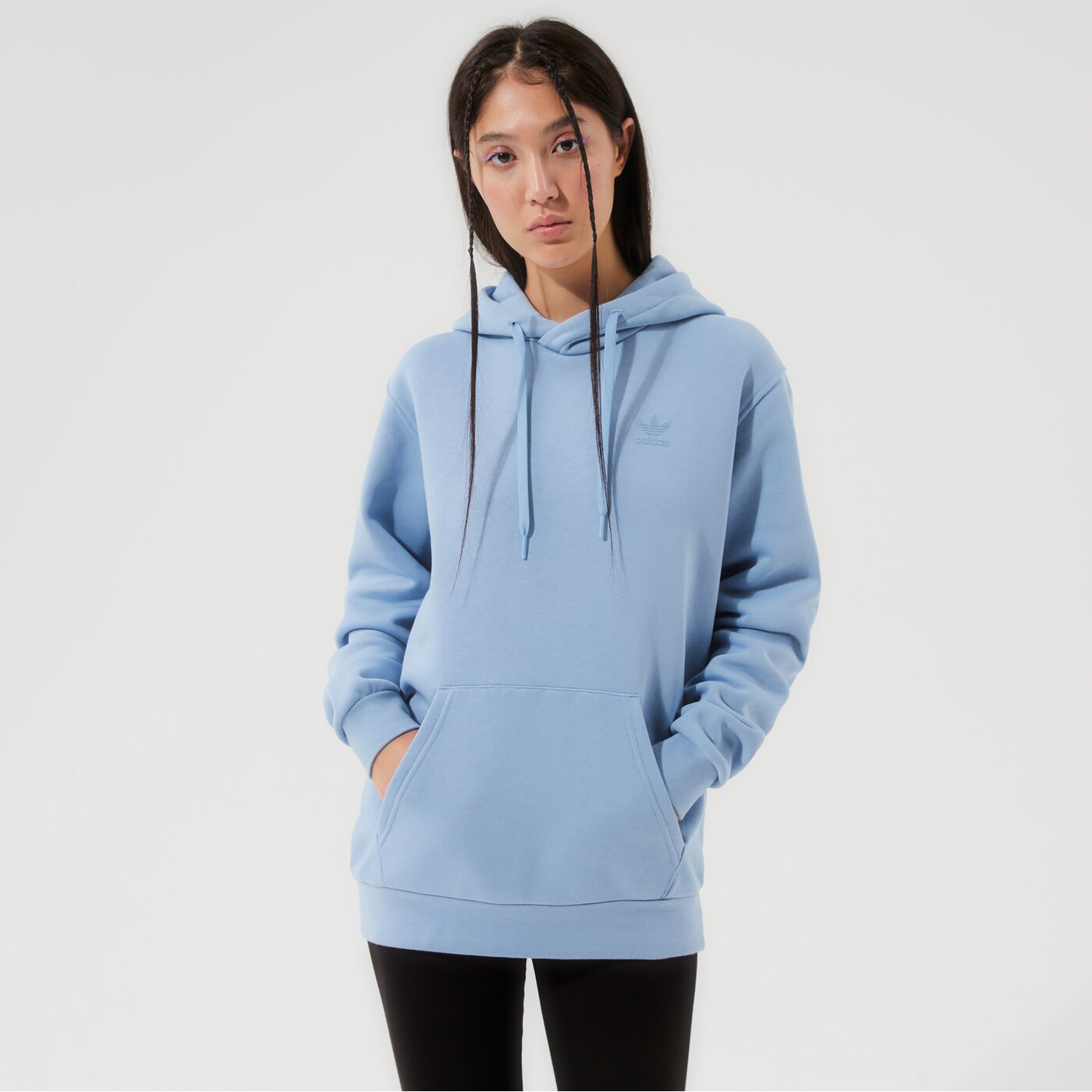 Дамски суичър ADIDAS СУИТЧЪР С КАЧУЛКА MM TREF FB OH h09143 цвят син