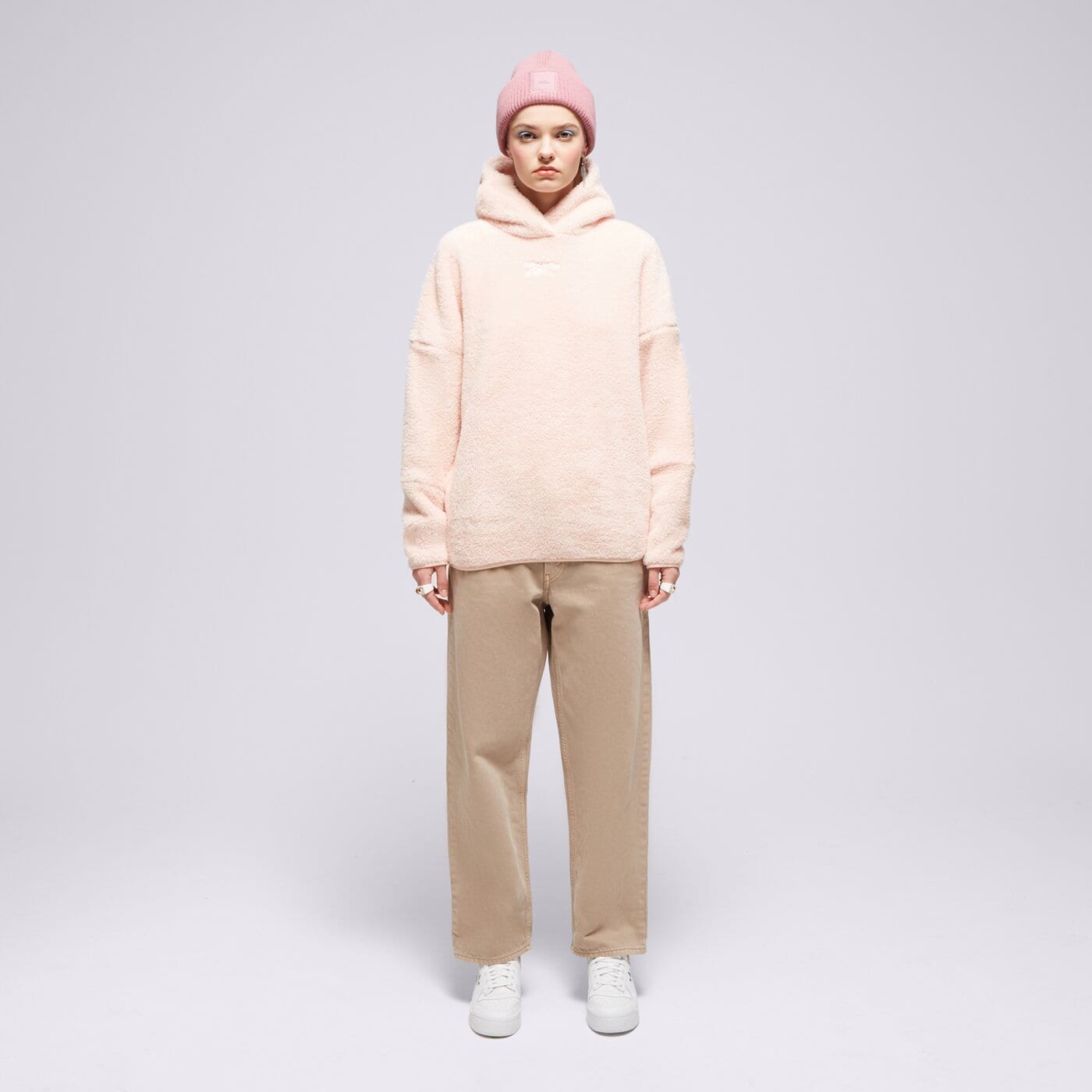 Дамски суичър REEBOK СУИТЧЪР С КАЧУЛКА LUX COZY PLUSH 100035033 цвят пастелнорозов