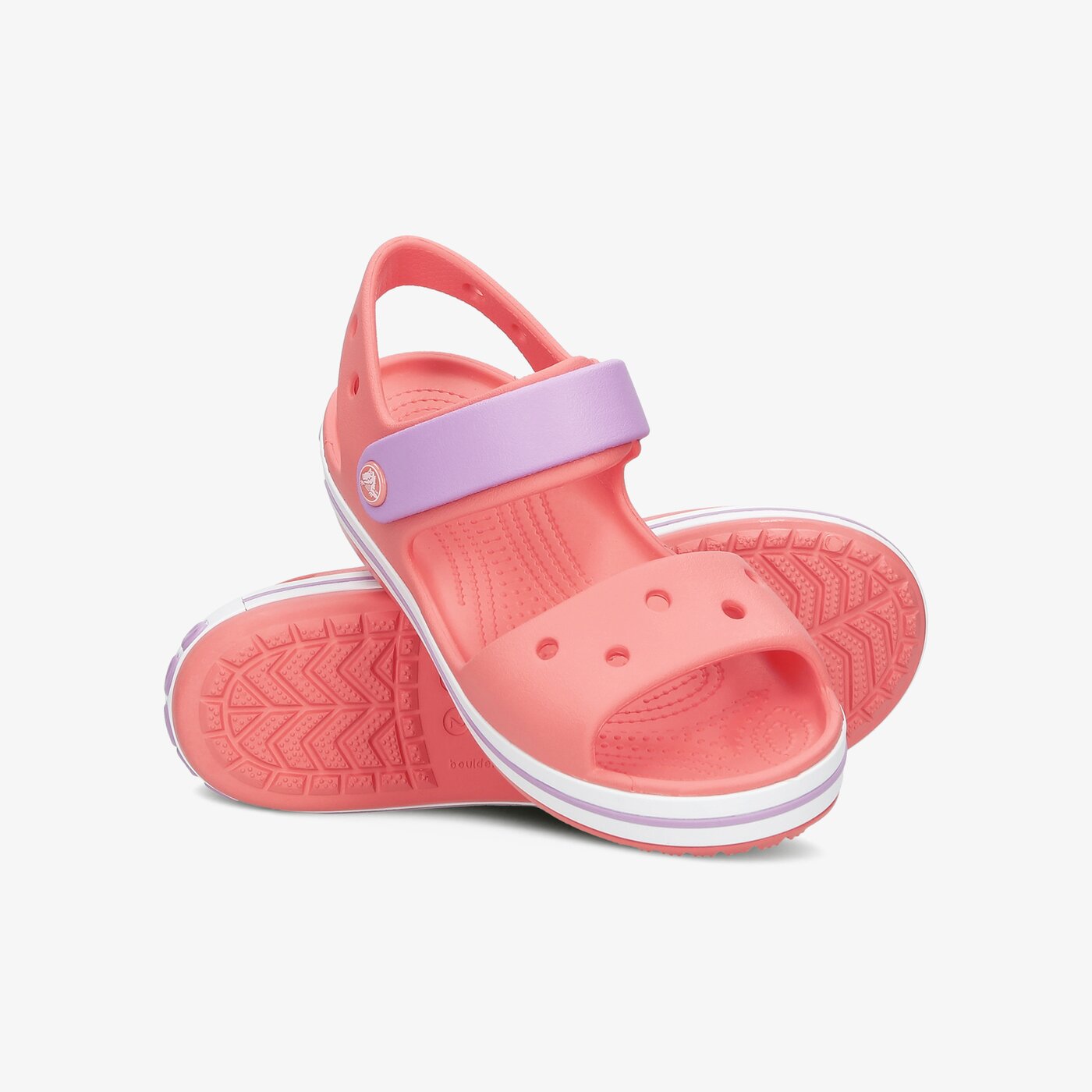 Детски чехли и сандали CROCS CROCBAND SANDAL KIDS 128566slk цвят оранжев