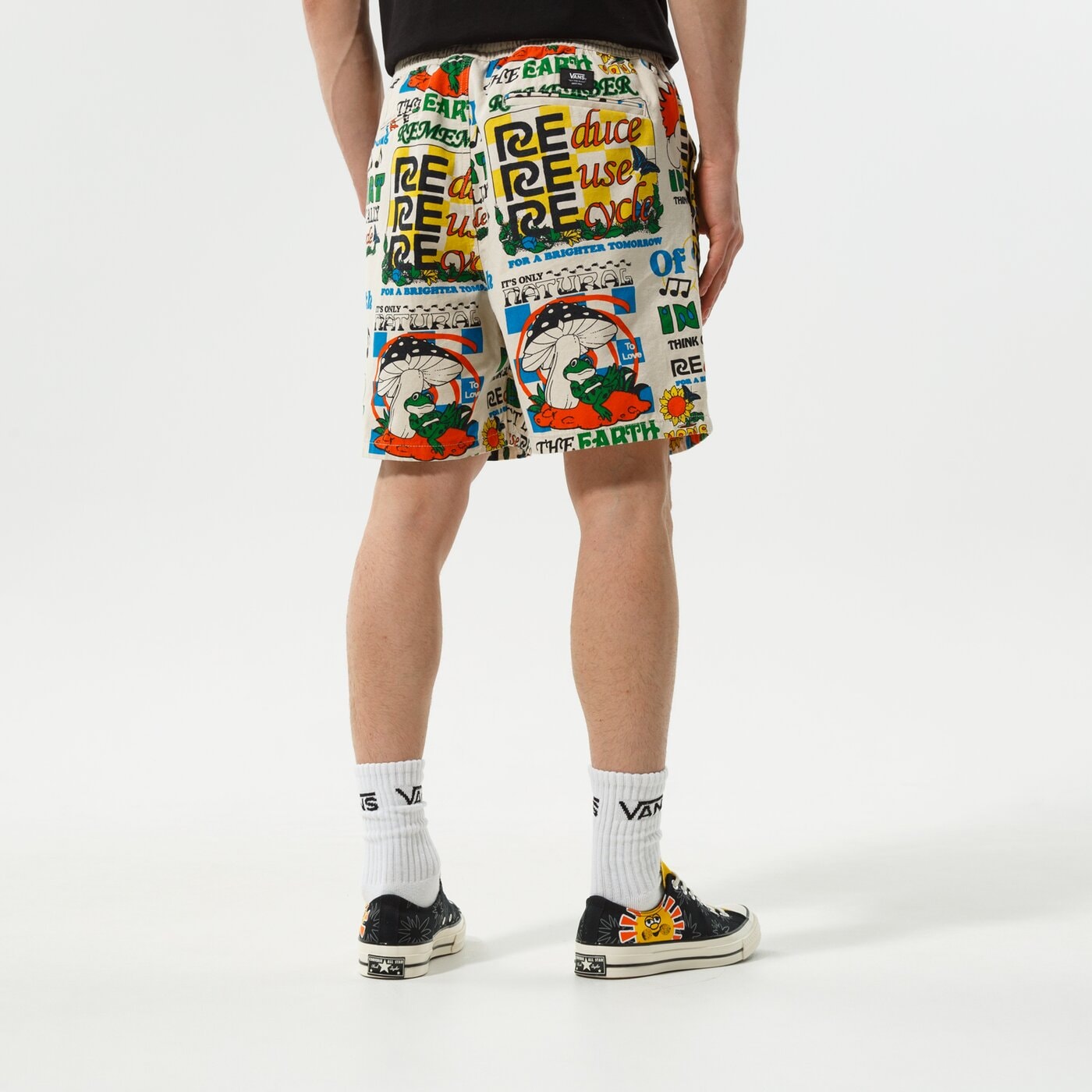 Мъжки къси панталони VANS ШОРТИ ECO POSITIVITY ELASTIC SHORT vn0a7s4u7vj1 цвят бежов