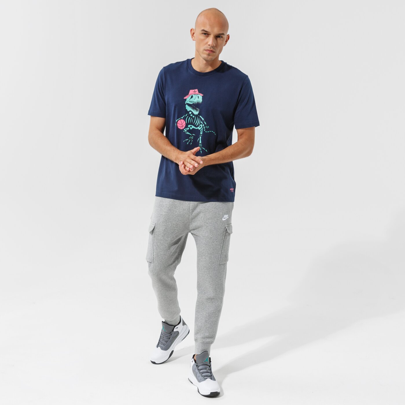 Мъжка тениска ADIDAS ТЕНИСКА 5 DINO TEE h13455 цвят тъмносин