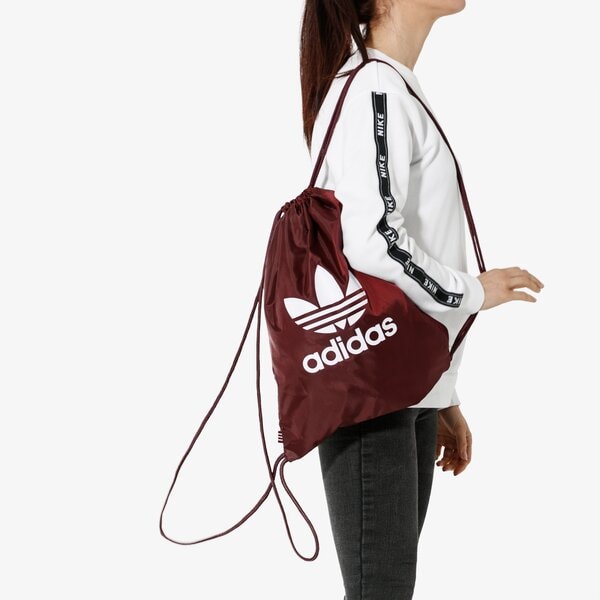 Детска мешка ADIDAS МЕШКА GYMSACK TREFOIL dv2390 цвят бордо