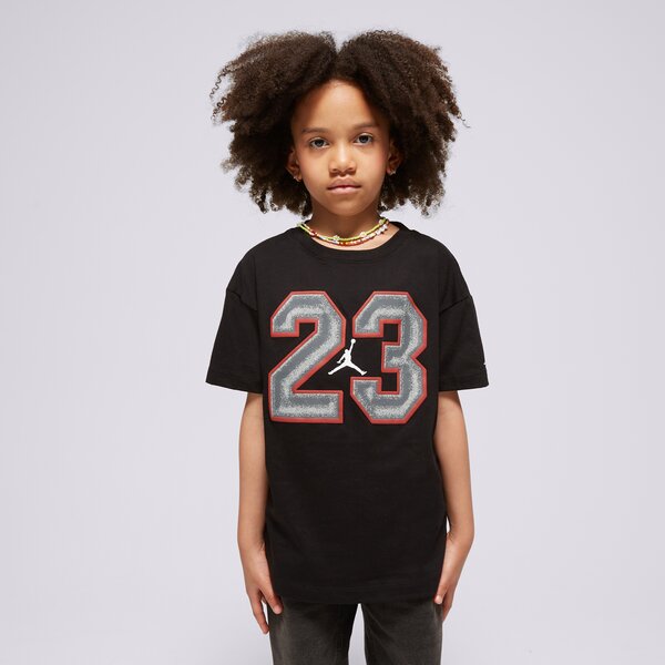 Детска тениска JORDAN ТЕНИСКА 23 FLIGHT SS TEE GIRL 45c990-023 цвят черен