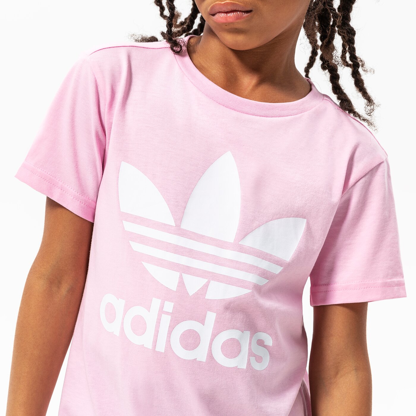 Adidas ТЕНИСКА Trefoil Girl Hc9585 Детски Цвят розов Модни Тениски