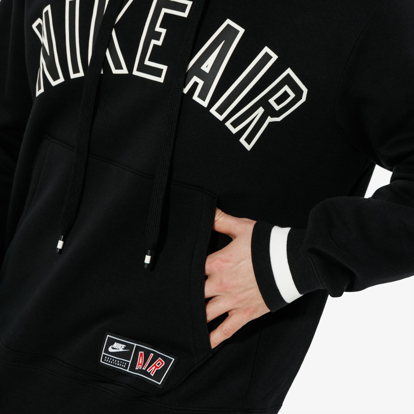 Мъжки суичър NIKE СУИТЧЪР M NSW NIKE AIR HOODIE PO FLC SPORTSWEAR ar1817-010 цвят черен
