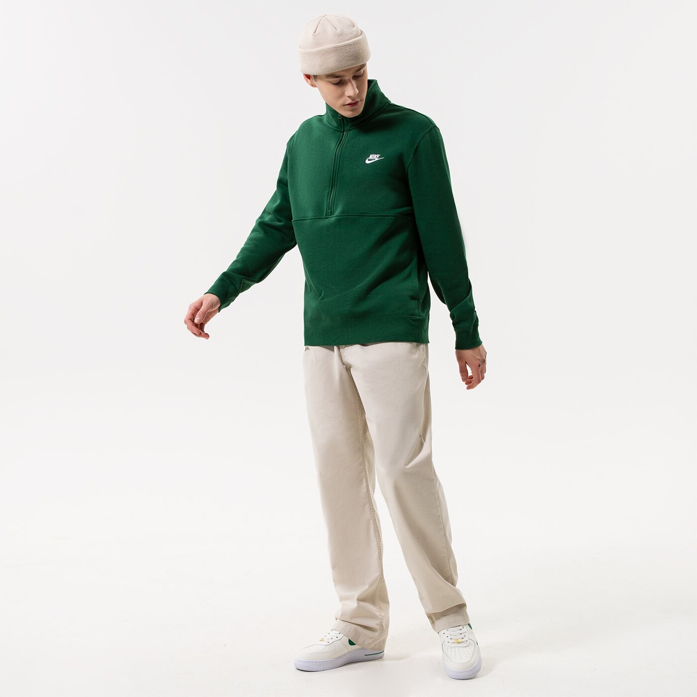 Мъжки суичър NIKE СУИТЧЪР NIKE SPORTSWEAR CLUB dd4732-341 цвят зелен