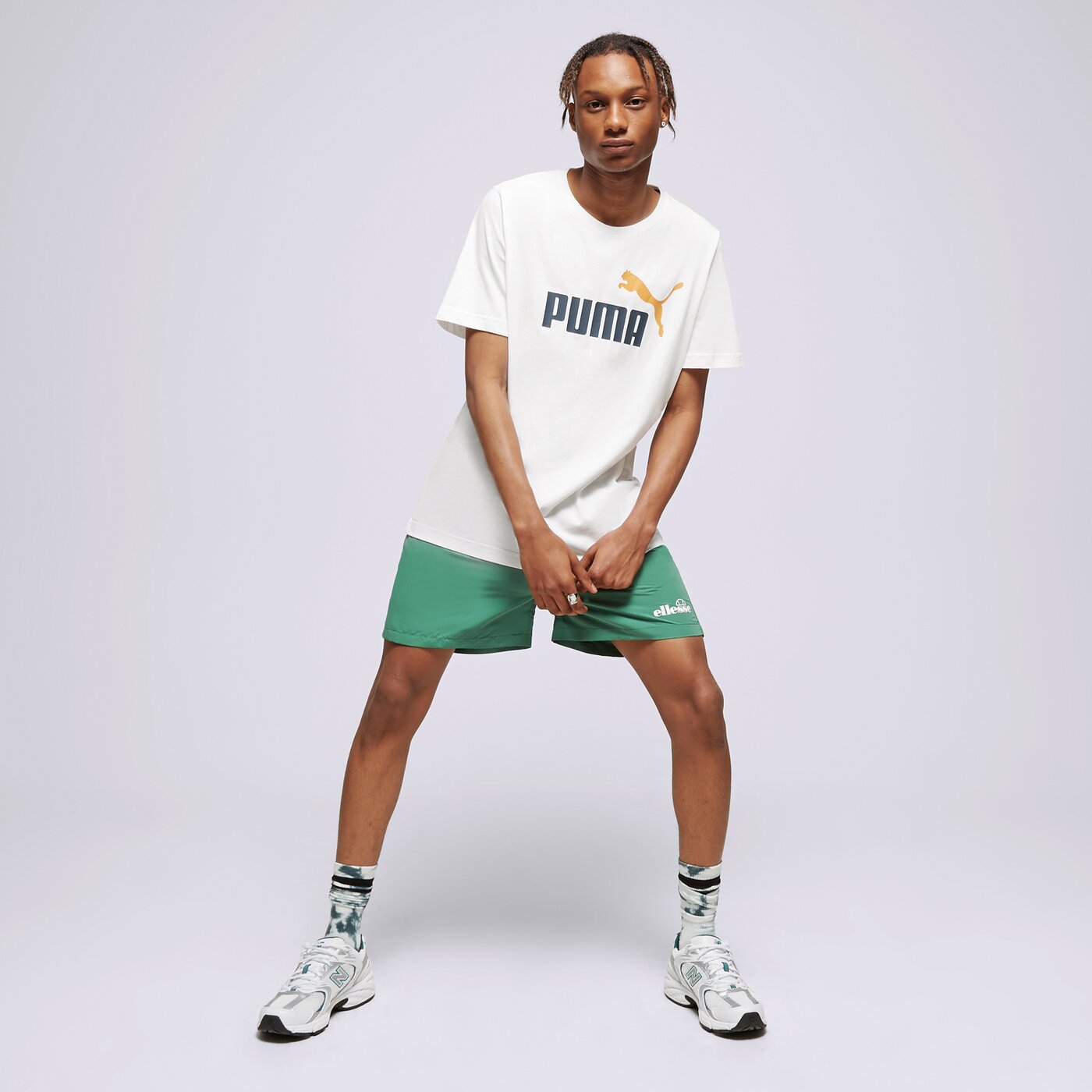 Мъжка тениска PUMA ТЕНИСКА ESS+ 2 COL LOGO 58675958 цвят бял