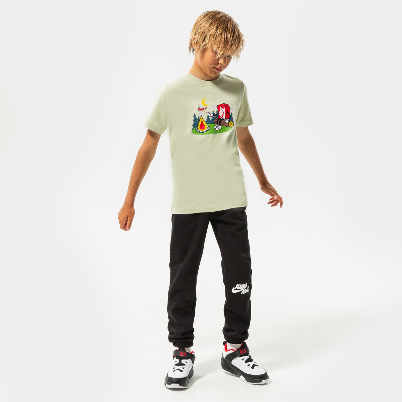 Детски панталони JORDAN ПАНТАЛОНИ JUMPMAN X NIKE FLC PANT BOY 95b134-023 цвят черен