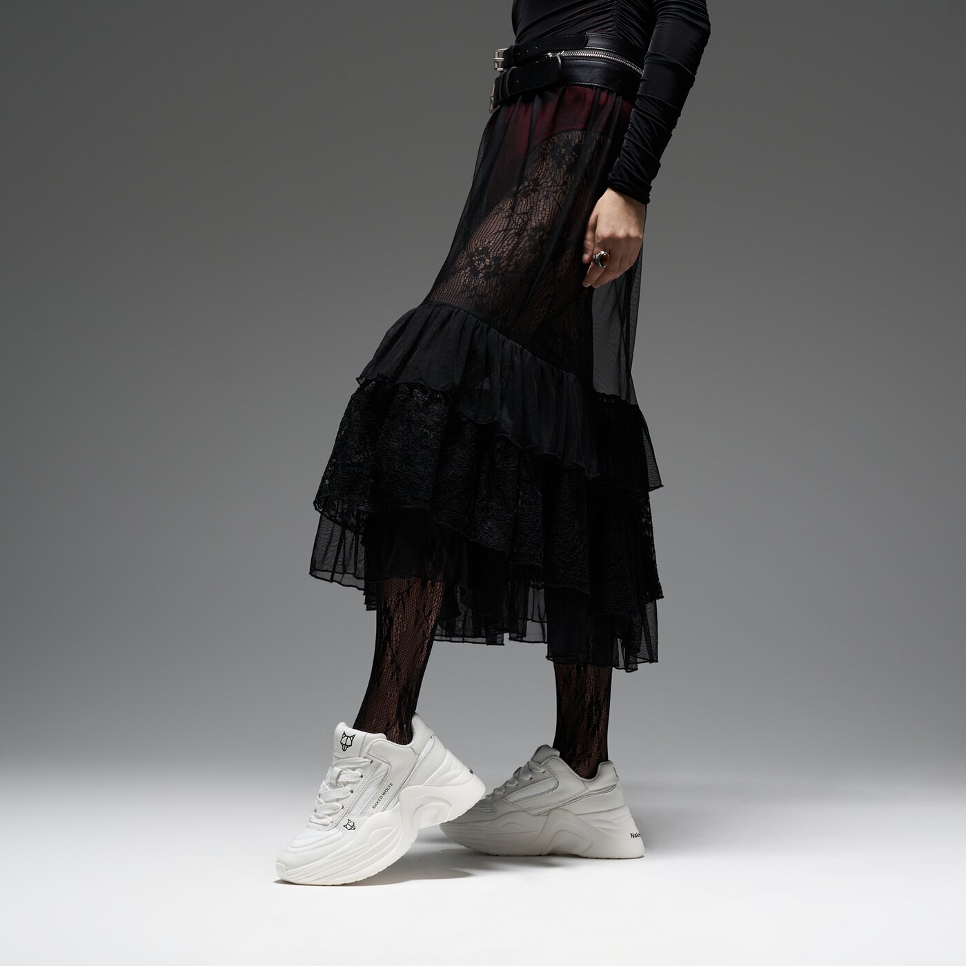 Дамски маратонки NAKED WOLFE TEMPLE nwtemplewhite цвят бял