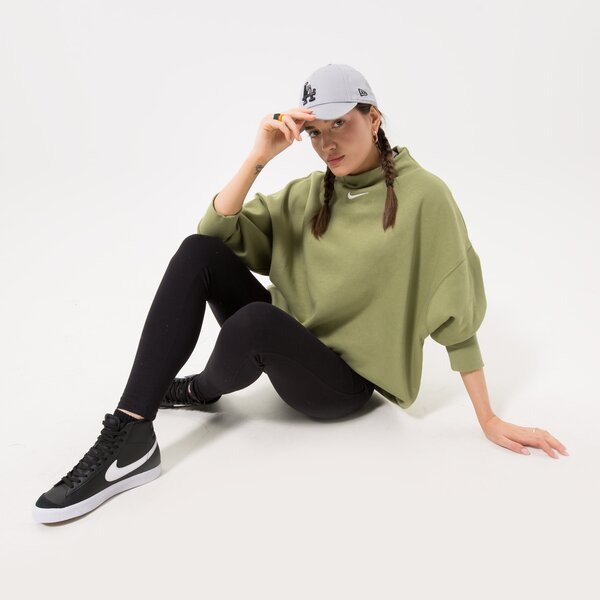 Дамски суичър NIKE СУИТЧЪР W NSW PHNX FLC OOS MOCK dq5765-334 цвят зелен