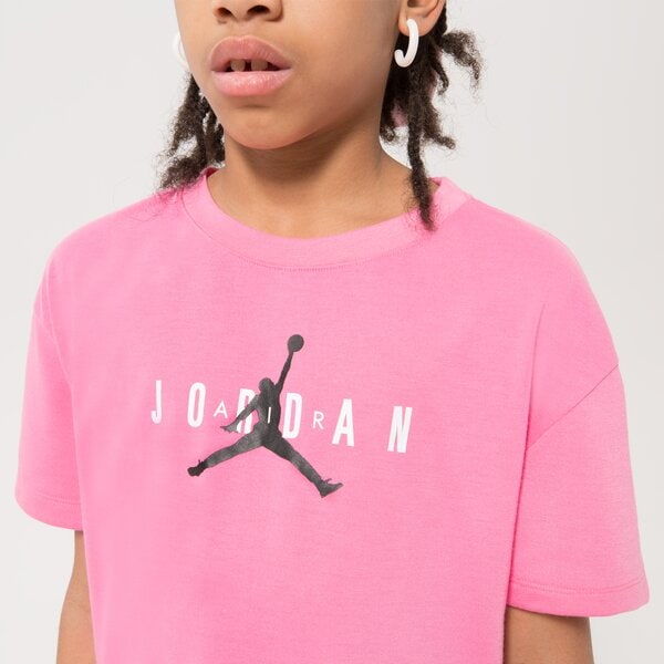 Детска тениска JORDAN ТЕНИСКА MJ HBR SUSTAINABLE TEE GIRL 45b923-aa7 цвят розов