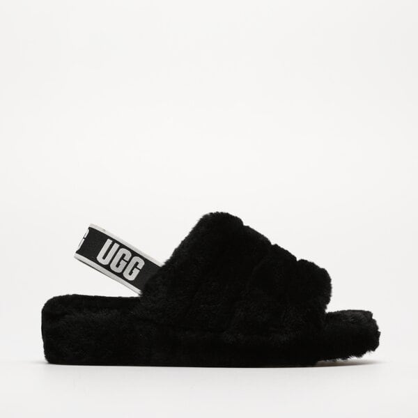 Дамски чехли и сандали UGG FLUFF YEAH 1095119-black цвят черен