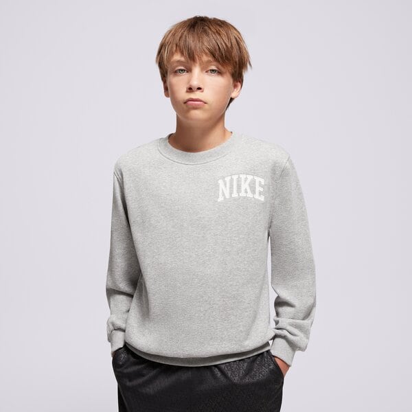 Детски суичър NIKE СУИТЧЪР K NSW CLUB FT CREW LBR MC BOY hj3144-063 цвят сребърен