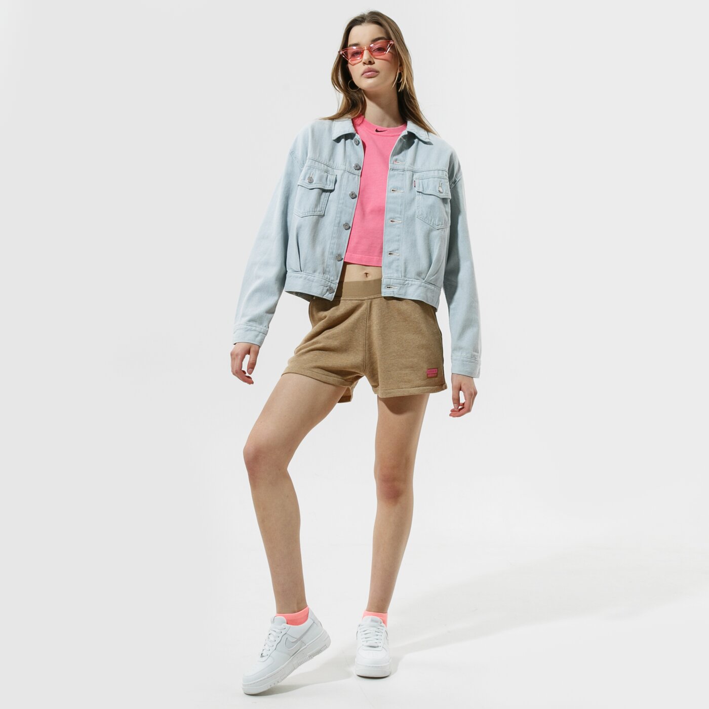 Дамски къси панталони ADIDAS ШОРТИ SHORTS gn4334 цвят кафяв