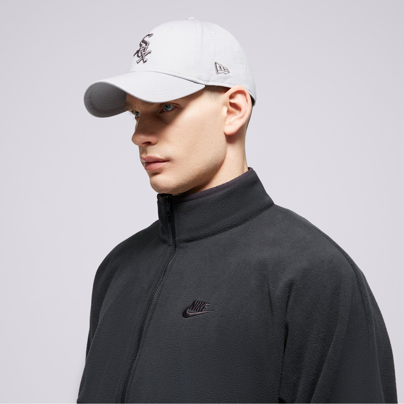 Мъжки суичър NIKE СУИТЧЪР M NK CLUB+ PLR LS HZ ТОП dx0525-010 цвят черен