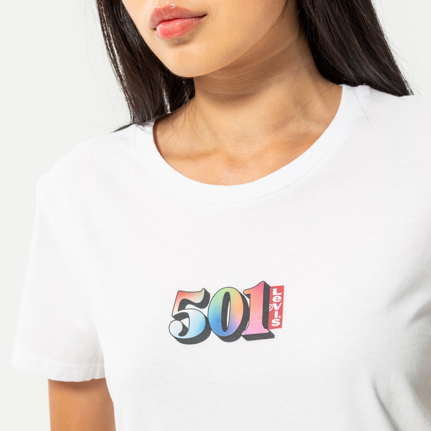 Дамска тениска LEVI'S ТЕНИСКА THE PERFECT TEE 17369-1922 цвят бял