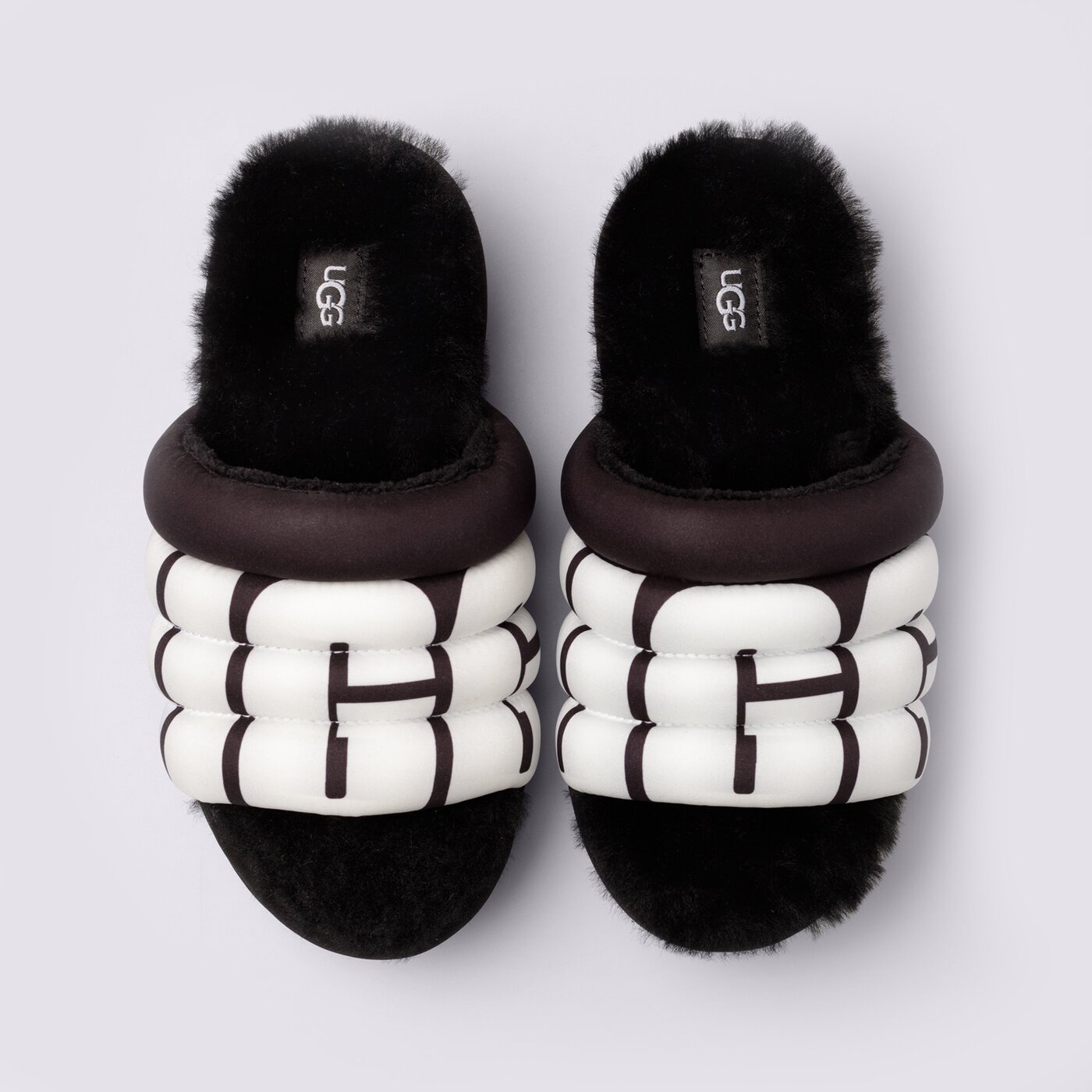 Дамски чехли и сандали UGG MAXI SLIDE LOGO 1127067-black цвят черен