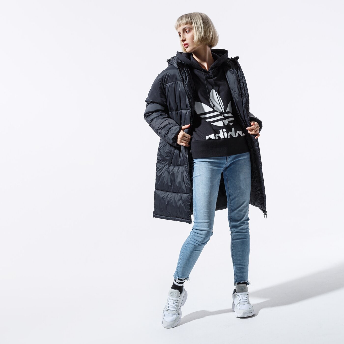 Дамско зимно яке FILA ЯКЕ BRONWEN PUFF HOOD JACKET 687219002 цвят черен