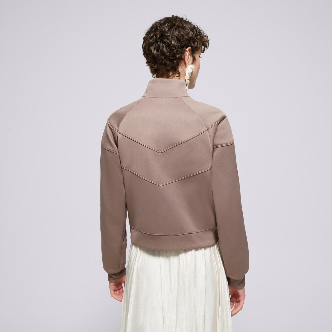 Дамски суичър NIKE СУИТЧЪР W NSW NK WR POLY KNIT hj0975-233 цвят кафяв