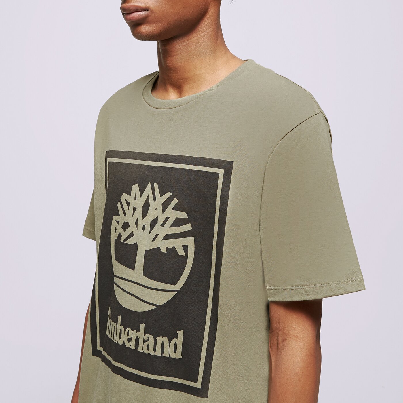 Мъжка тениска TIMBERLAND ТЕНИСКА SS FRONT STACK tb0a6cbtcn81 цвят каки