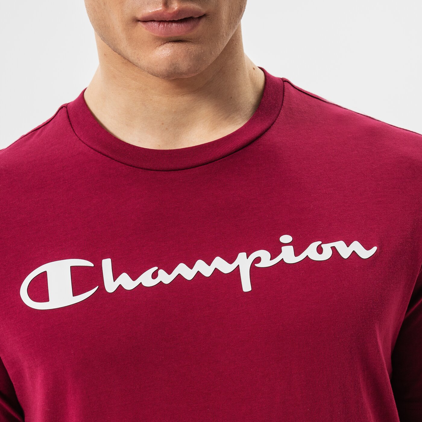 Мъжка тениска CHAMPION ТЕНИСКА CREWNECK ТЕНИСКА 214747vs516 цвят бордо