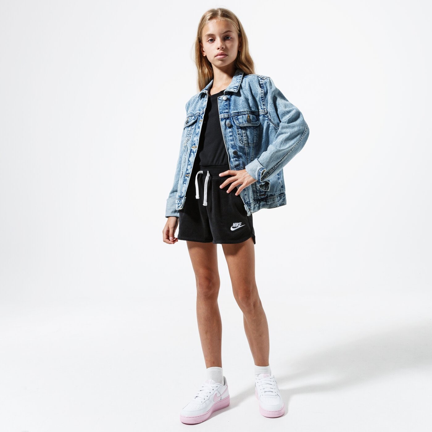  NIKE РОКЛЯ G NSW HERITAGE ROMPER cj7543-010 цвят черен