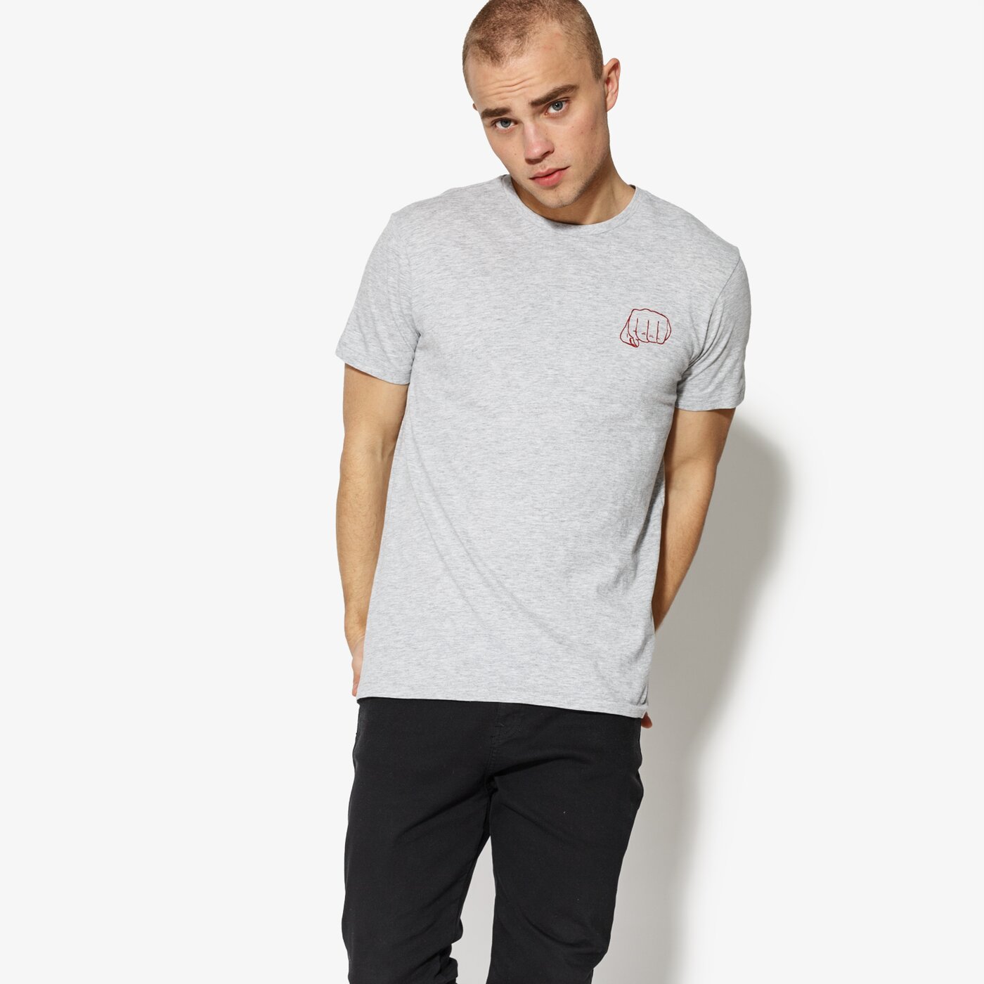 Мъжка тениска CONFRONT ТЕНИСКА SS SIGNATURE cf18tsm74001 цвят сив