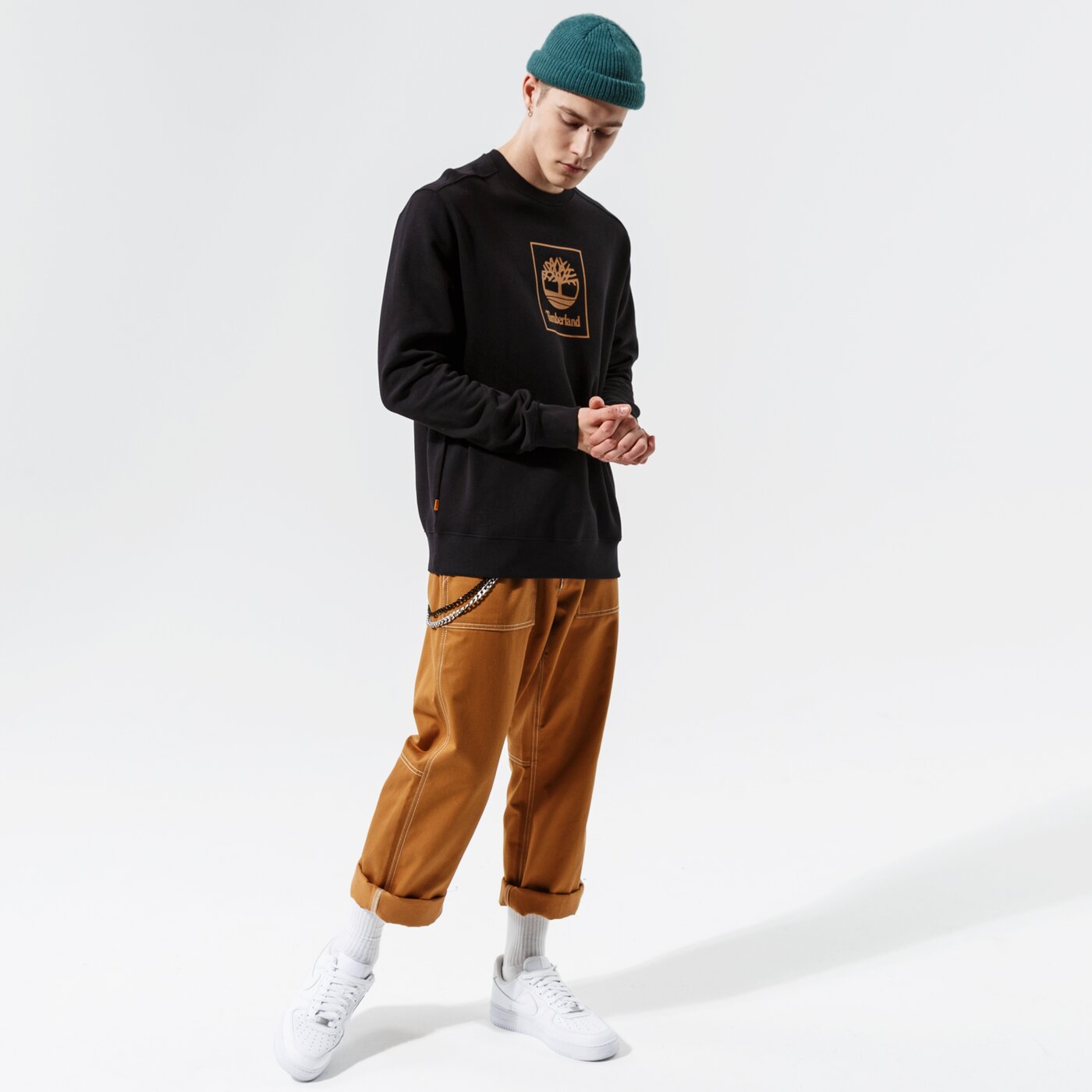 Мъжки суичър TIMBERLAND СУИТЧЪР TREE LOGO CREW BLACK tb0a5pj80011 цвят черен