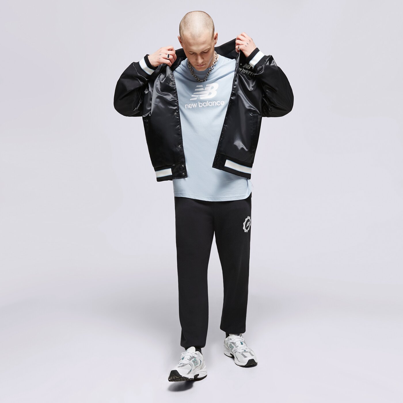 Мъжка тениска NEW BALANCE ТЕНИСКА NB ESSENTIALS LOGO TEE nt31451lay цвят син