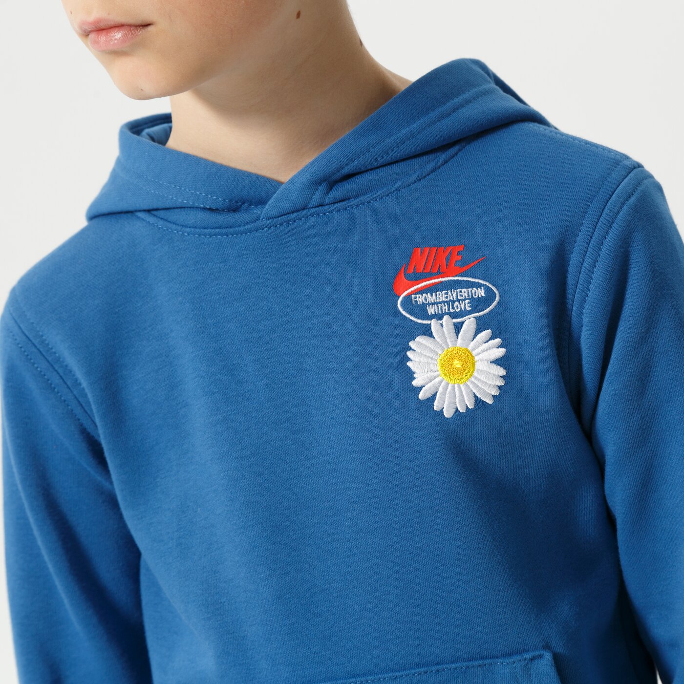 Детски суичър NIKE СУИТЧЪР С КАЧУЛКА B NSW HBR STMNT HOODED PO BOY dm8092-407 цвят син