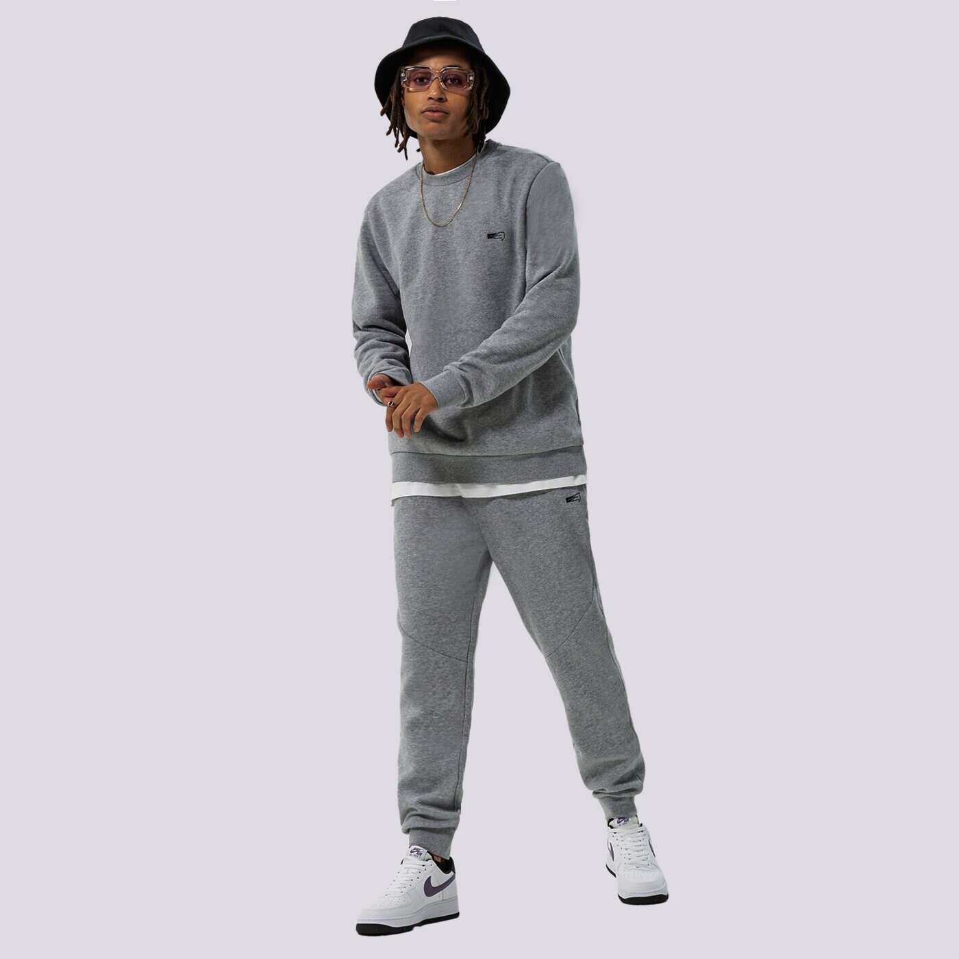 Мъжки суичър CONFRONT СУИТЧЪР CONFRONT CREW MINI LOGO cf322blm92002 цвят сив