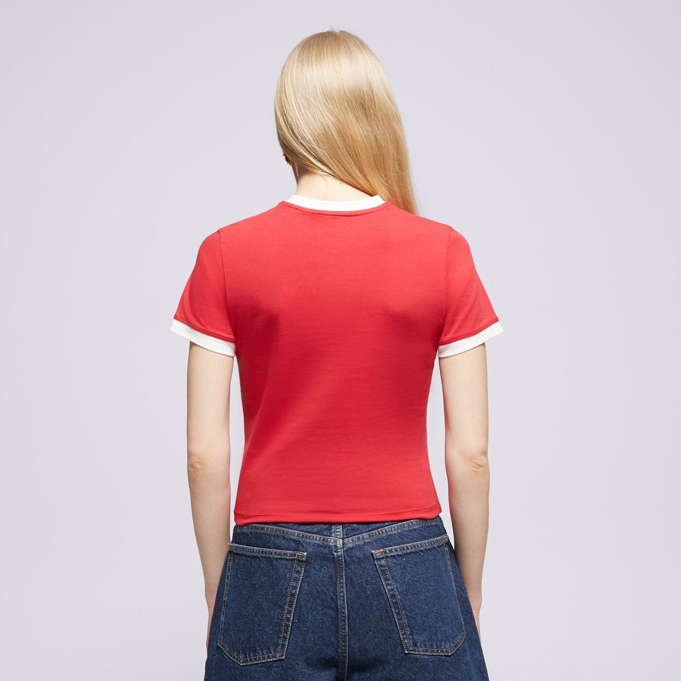 Дамска тениска DICKIES ТЕНИСКА LEWISTOWN RINGER SS TEE W dk0a4z8i0er1 цвят червен