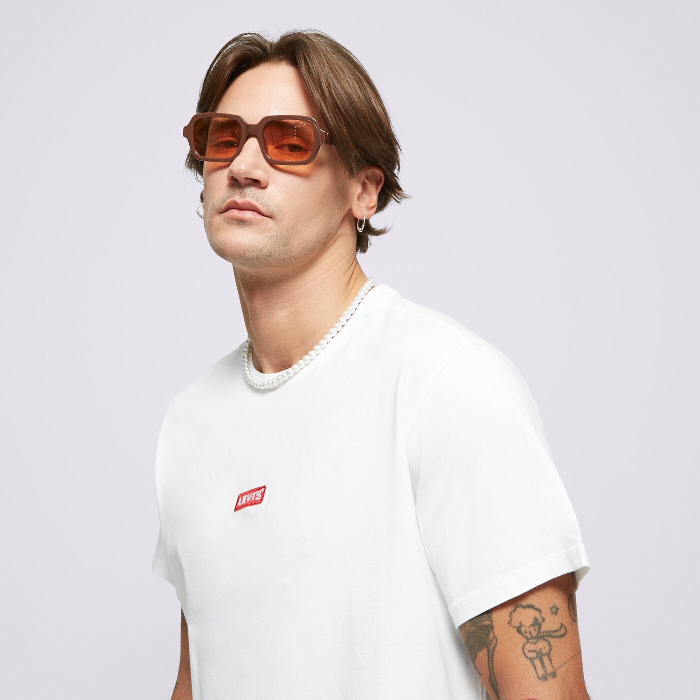 Мъжка тениска LEVI'S ТЕНИСКА SS RELAXED BABY TAB T 79554-0039 цвят бял