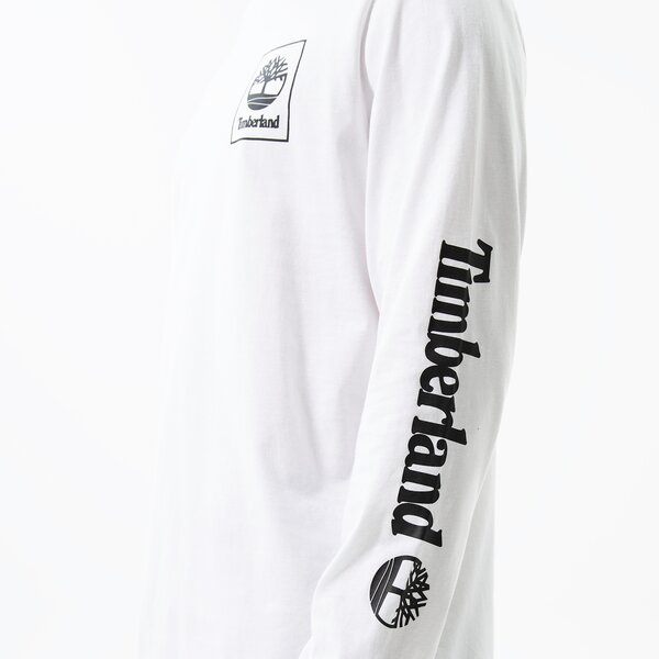 Мъжка тениска TIMBERLAND ТЕНИСКА LS NEW STACK LOGO WHITE/BLACK tb0a64h5p541 цвят бял