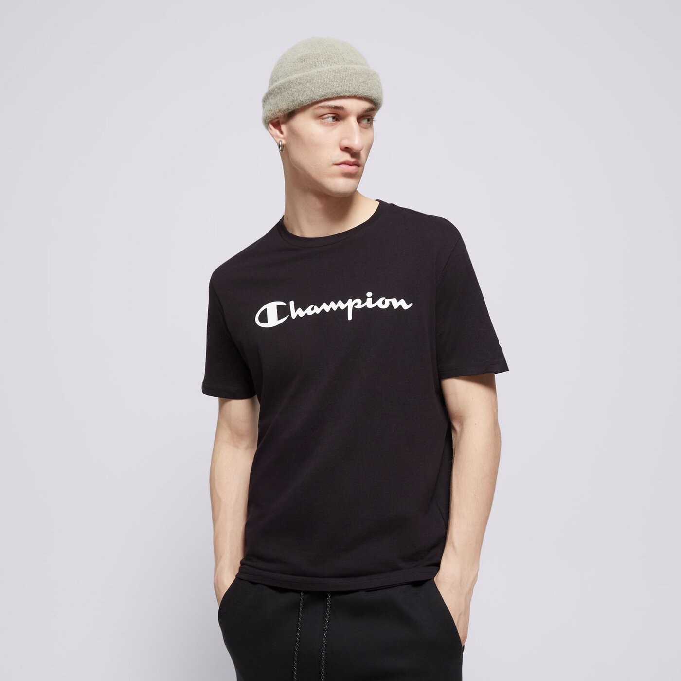 Мъжка тениска CHAMPION ТЕНИСКА CREWNECK ТЕНИСКА 216957kk001 цвят черен