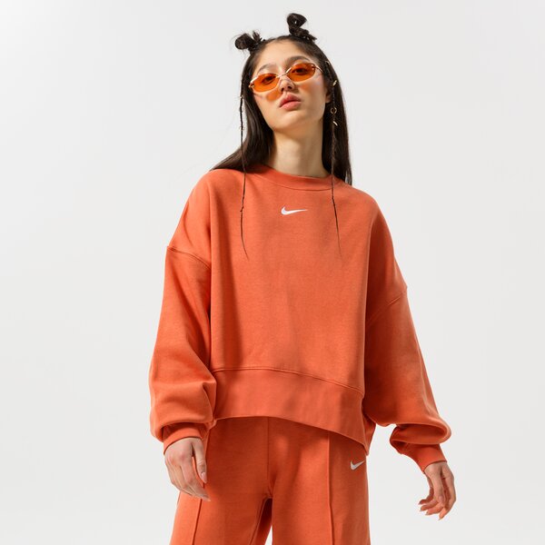 Дамски суичър NIKE СУИТЧЪР W NSW ESSNTL CLCTN FLC OS CRW dj7665-827 цвят оранжев