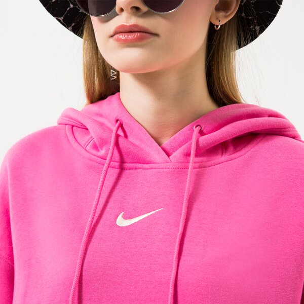 Дамски суичър NIKE СУИТЧЪР С КАЧУЛКА W NSW PHNX FLC OS PO HOODIE dq5860-684 цвят розов