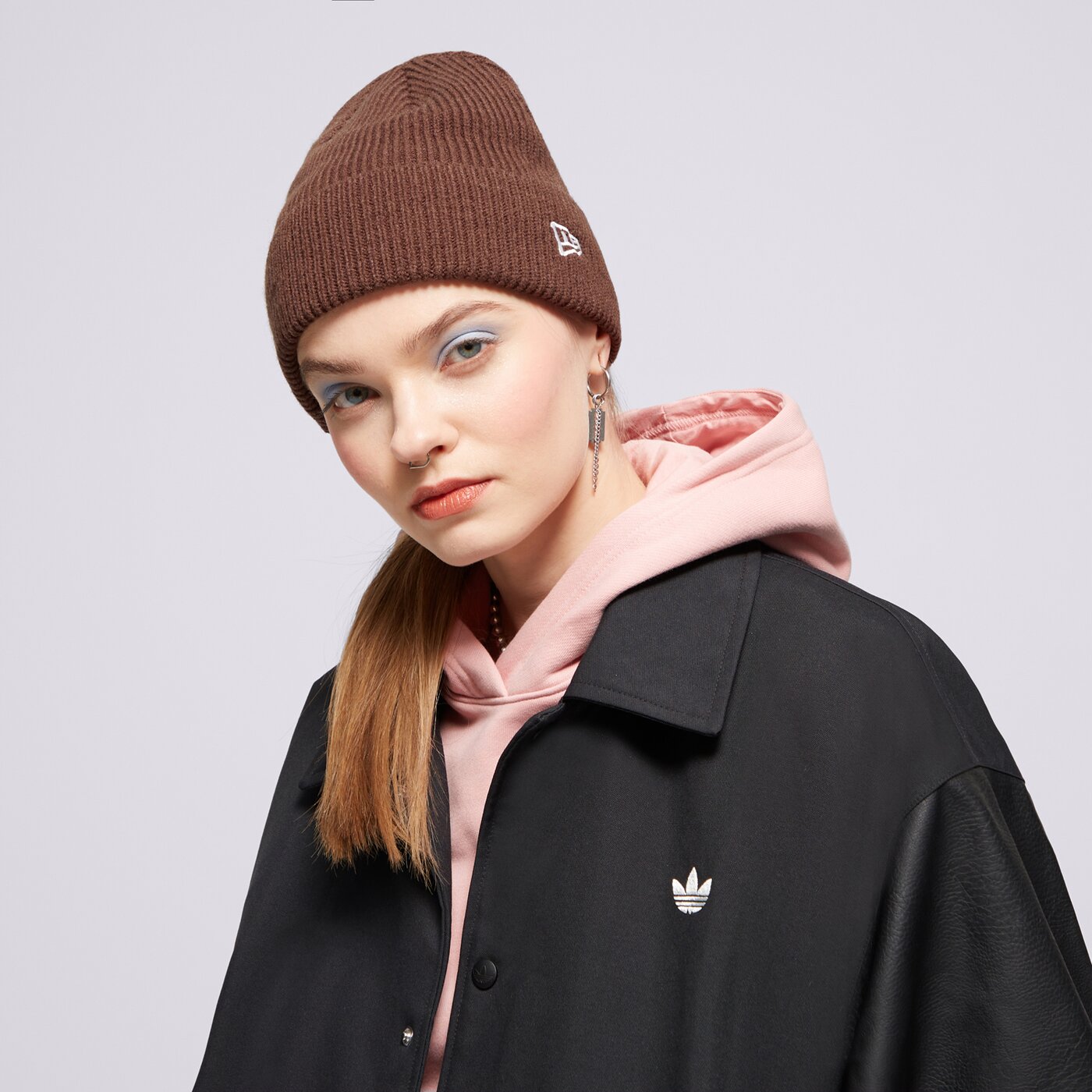 Мъжка зимна шапка NEW ERA ШАПКА NE WOOL KNIT 60424809 цвят бордо