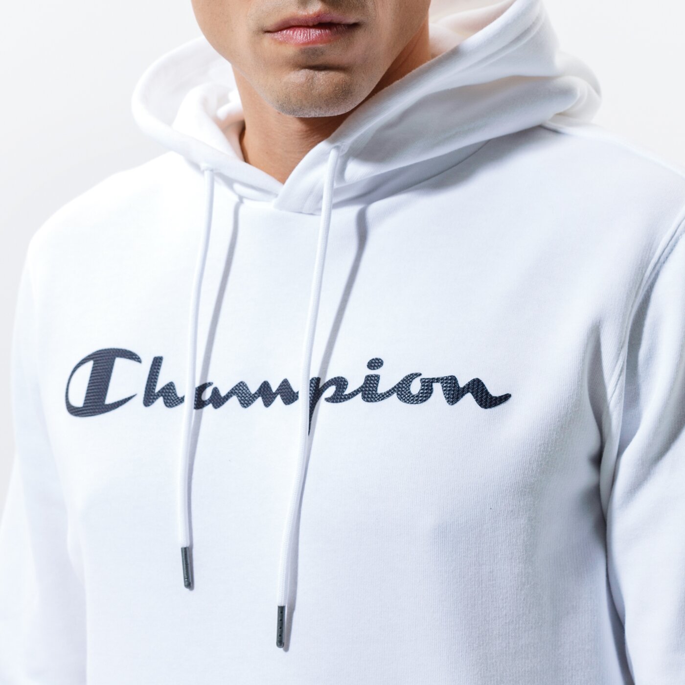 Мъжки суичър CHAMPION СУИТЧЪР С КАЧУЛКА HOODED SWEATSHIRT 214138ww001 цвят бял