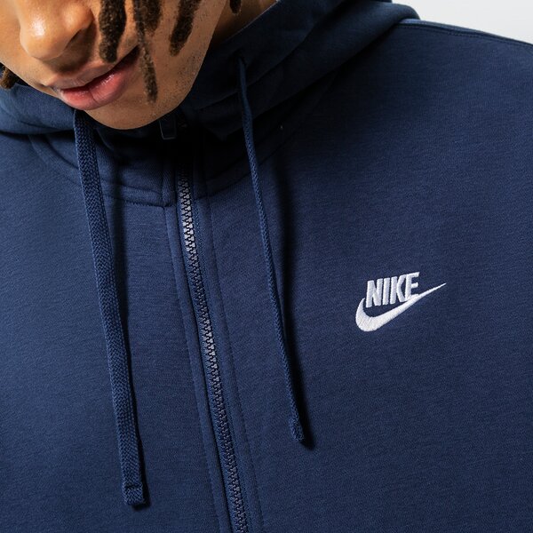 Мъжки суичър NIKE СУИТЧЪР С ЦИП SPORTSWEAR CLUB FLEECE  bv2645-410 цвят тъмносин