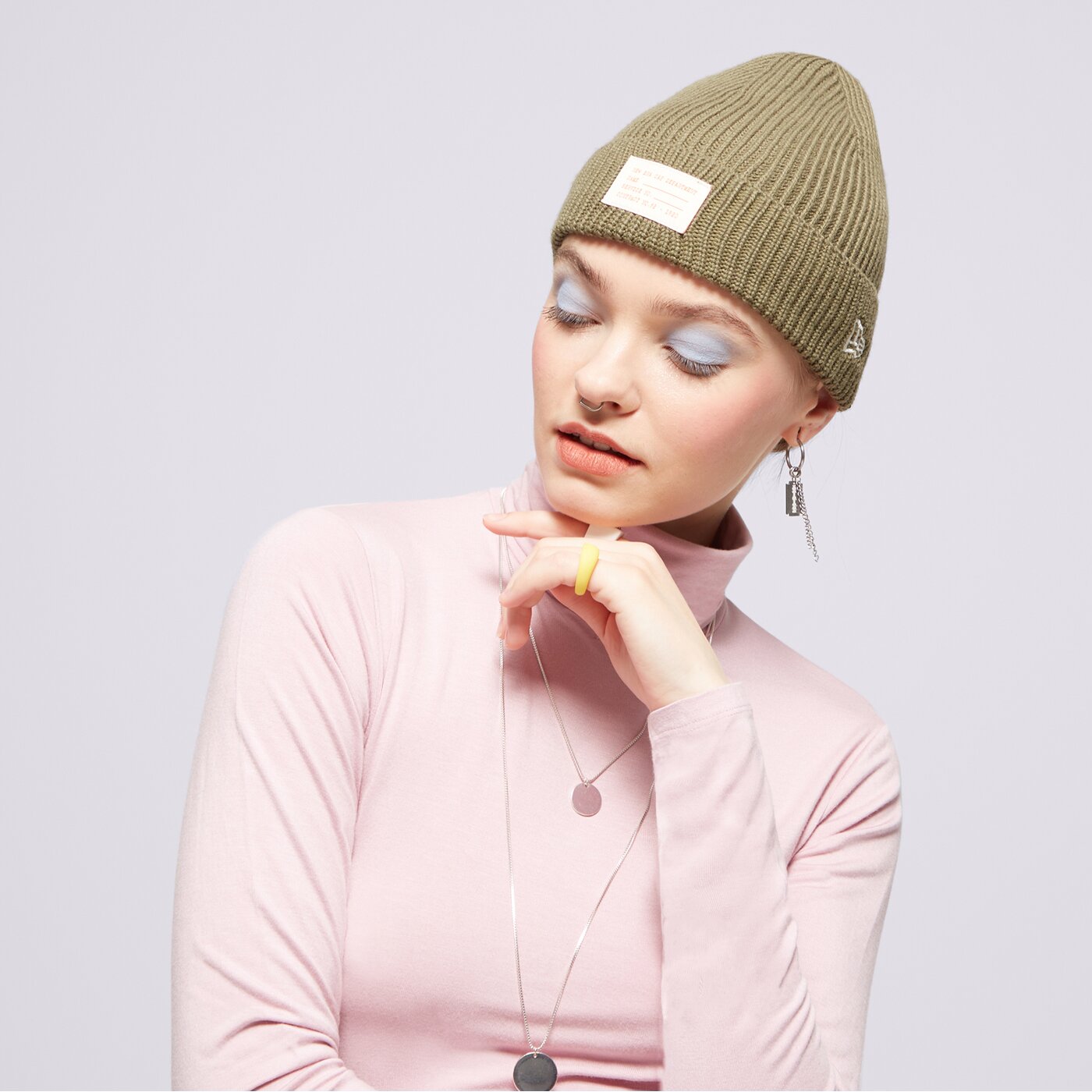 Мъжка зимна шапка NEW ERA ШАПКА WOOL MIX WATCH BEANIE NEW ERA NOV 60285125 цвят каки